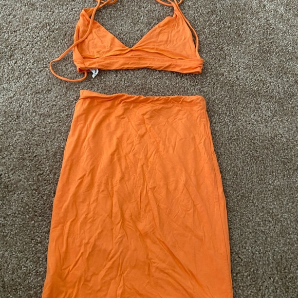 Naked Wardrobe Orange Two Piece Dress - Picture 6 of 6